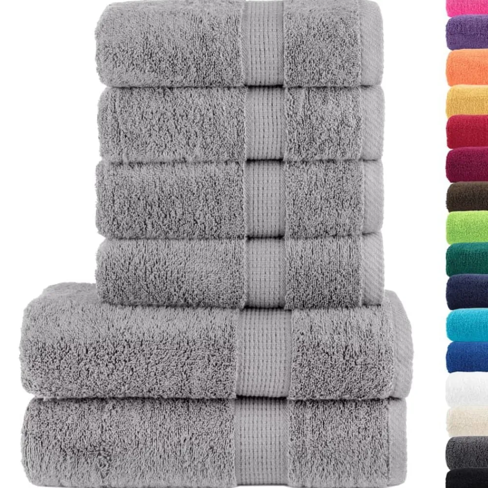 vidaXL Ropa De Casa-Juego de toallas premium SOLUND 6 unidades 600 gsm
