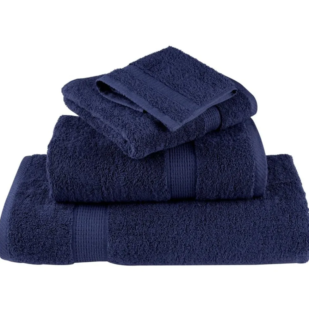 vidaXL Juego de toallas premium SOLUND 8 unidades 600 gsm Azul marino Best