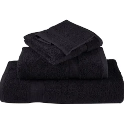 vidaXL Juego de toallas premium SOLUND 8 unidades 600 gsm Negro Online