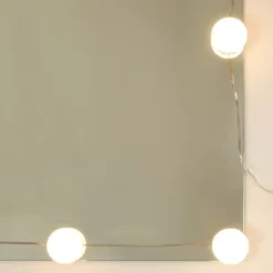 vidaXL Juego de tocador con LED madera contrachapada roble marrón Marr&oacute;n roble Online