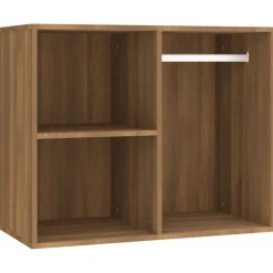 vidaXL Juego de tocador con LED madera contrachapada roble marrón Marr&oacute;n roble Online