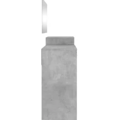 vidaXL Conjuntos De Muebles-Juego de tocador de 3 piezas madera de ingeniería gris hormigón