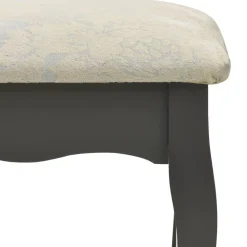 vidaXL Armarios Y Almacenamiento-Juego de tocador y taburete madera paulownia 100x40x146cm