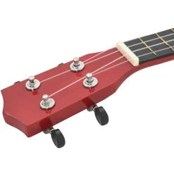 vidaXL Arte Y Ocio-Juego de ukelele soprano para niños con funda madera clara 21