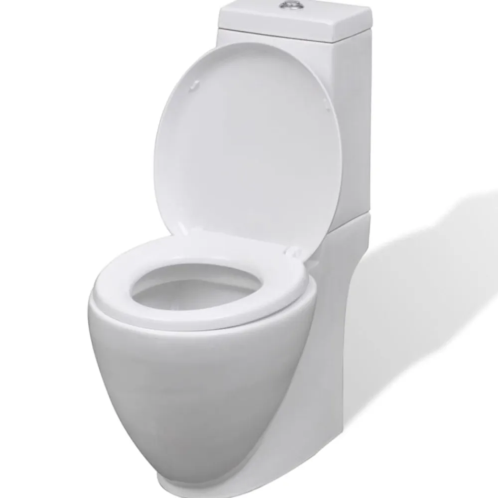 vidaXL Juego de váter WC y bidé de cerámica blanco Sale