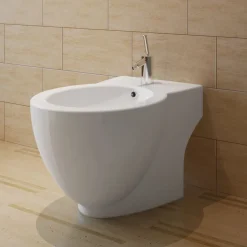 vidaXL Juego de váter WC y bidé de cerámica blanco Sale