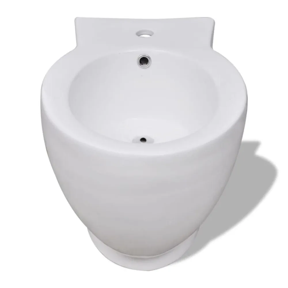 vidaXL Juego de váter WC y bidé de cerámica blanco Sale