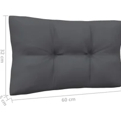 vidaXL Juego muebles jardín 3 pzas y cojines madera pino maciza Negro New