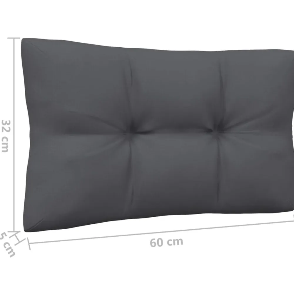 vidaXL Juego muebles jardín 3 pzas y cojines madera pino maciza Negro New