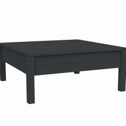 vidaXL Juego muebles jardín 3 pzas y cojines madera pino maciza Negro New