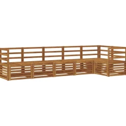 vidaXL Juegos de sofás 6 pcs Madera de Acacia Sólida Natural Best