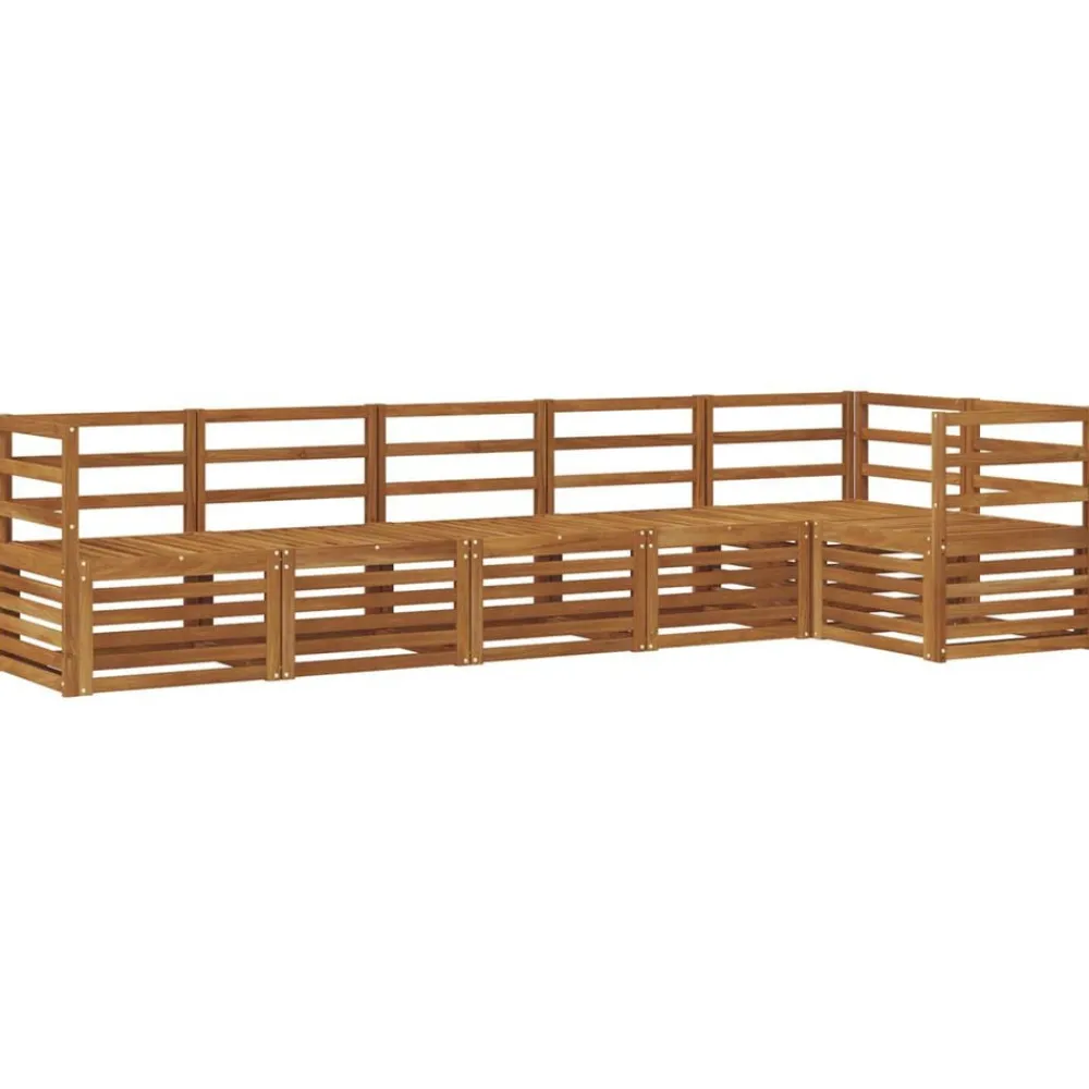 vidaXL Juegos de sofás 6 pcs Madera de Acacia Sólida Natural Best