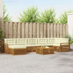 vidaXL Conjuntos De Muebles-Juegos de sofás 8 pcs Madera de Acacia Sólida