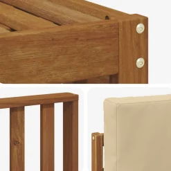 vidaXL Conjuntos De Muebles-Juegos de sofás 6 pcs Madera de Acacia Sólida