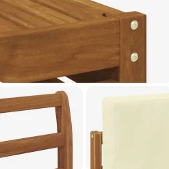 vidaXL Conjuntos De Muebles-Juegos de sofás 10 pcs Madera de Acacia Sólida