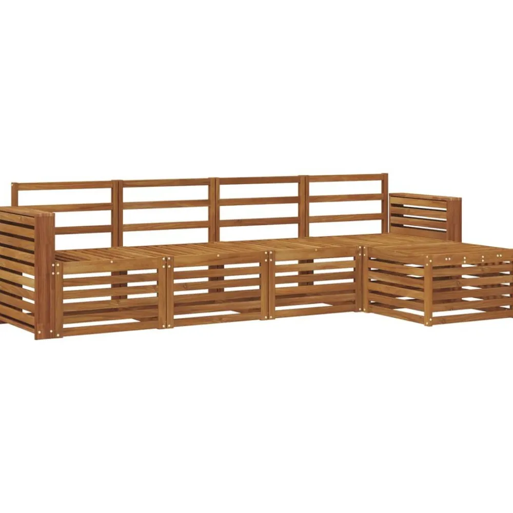 vidaXL Juegos de sofás 5 pcs Madera de Acacia Sólida Natural Hot