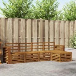 vidaXL Juegos de sofás 5 pcs Madera de Acacia Sólida Natural Hot