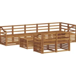 vidaXL Juegos de sofás 9 pcs Madera de Acacia Sólida Natural Clearance