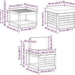 vidaXL Conjuntos De Muebles-Juegos de sofás 6 pcs Madera de Acacia Sólida