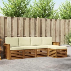 vidaXL Conjuntos De Muebles-Juegos de sofás 5 pcs Madera de Acacia Sólida