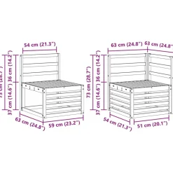 vidaXL Conjuntos De Muebles-Juegos de sofás 8 pcs Madera de Acacia Sólida