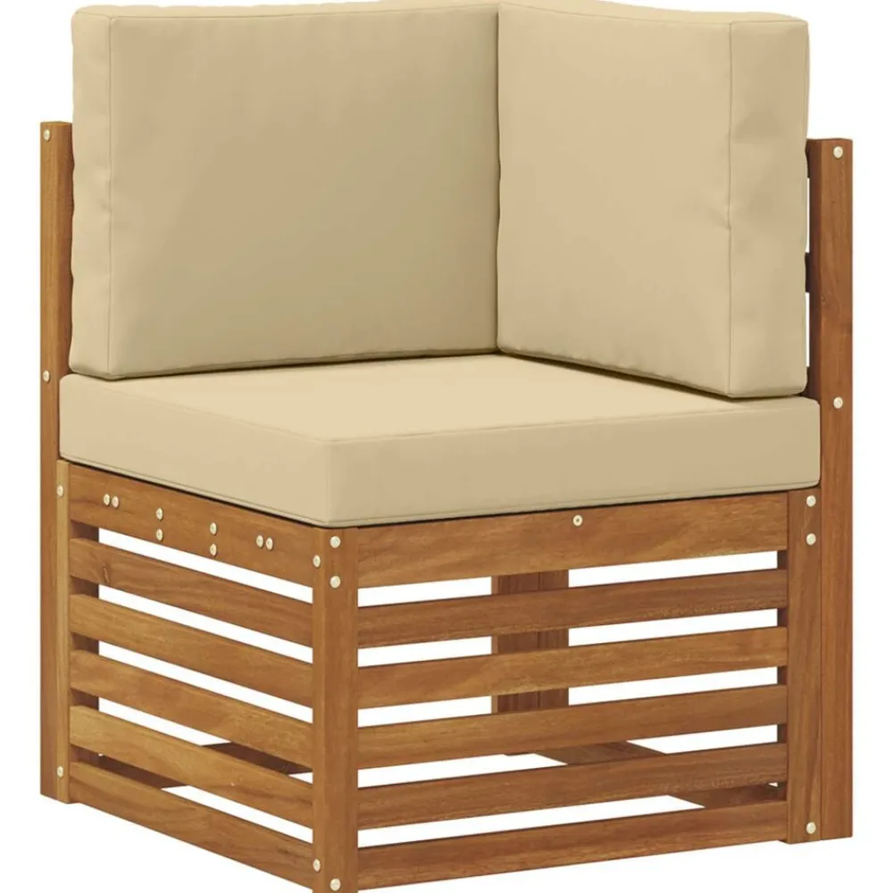 vidaXL Conjuntos De Muebles-Juegos de sofás 7 pcs Madera de Acacia Sólida