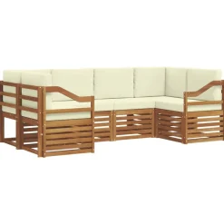 vidaXL Conjuntos De Muebles-Juegos de sofás 6 pcs Madera de Acacia Sólida