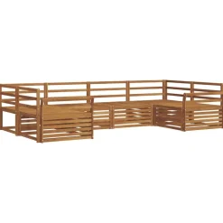 vidaXL Juegos de sofás 6 pcs Madera de Acacia Sólida Natural Clearance