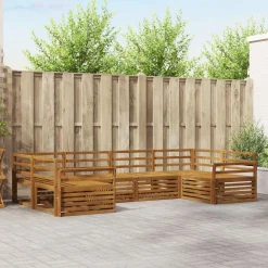 vidaXL Juegos de sofás 6 pcs Madera de Acacia Sólida Natural Clearance