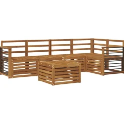 vidaXL Conjuntos De Muebles-Juegos de sofás 6 pcs Madera de Acacia Sólida