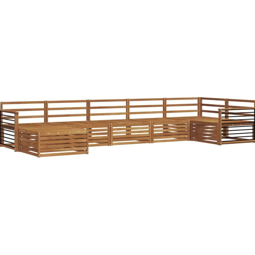vidaXL Juegos de sofás 7 pcs Madera de Acacia Sólida Natural New