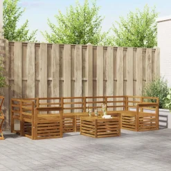 vidaXL Conjuntos De Muebles-Juegos de sofás 8 pcs Madera de Acacia Sólida