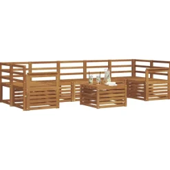 vidaXL Conjuntos De Muebles-Juegos de sofás 8 pcs Madera de Acacia Sólida