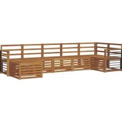 vidaXL Conjuntos De Muebles-Juegos de sofás 7 pcs Madera de Acacia Sólida