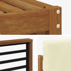 vidaXL Conjuntos De Muebles-Juegos de sofás 9 pcs Madera de Acacia Sólida