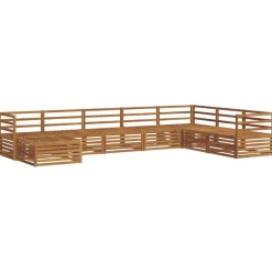 vidaXL Juegos de sofás 8 pcs Madera de Acacia Sólida Natural New