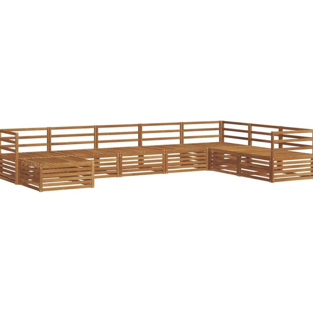 vidaXL Juegos de sofás 8 pcs Madera de Acacia Sólida Natural New