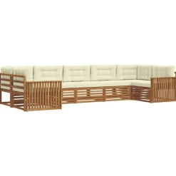 vidaXL Conjuntos De Muebles-Juegos de sofás 7 pcs Madera de Acacia Sólida