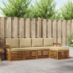 vidaXL Conjuntos De Muebles-Juegos de sofás 5 pcs Madera de Acacia Sólida