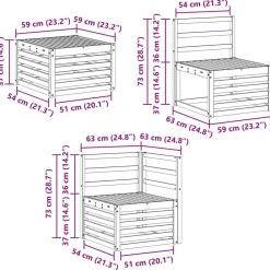 vidaXL Conjuntos De Muebles-Juegos de sofás 8 pcs Madera de Acacia Sólida