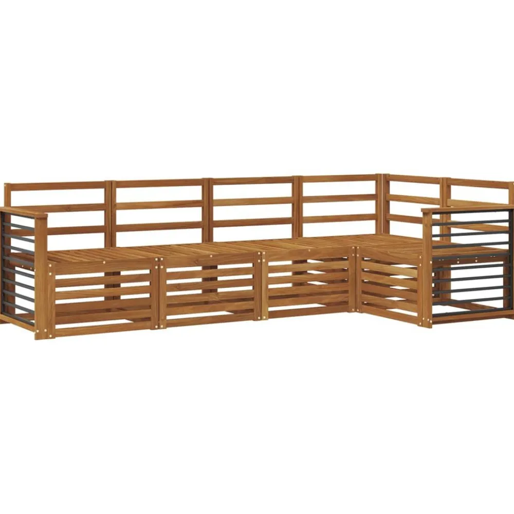 vidaXL Juegos de sofás 5 pcs Madera de Acacia Sólida Natural Online