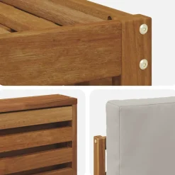 vidaXL Conjuntos De Muebles-Juegos de sofás con cojín 8 pcs Gris Natural y Claro