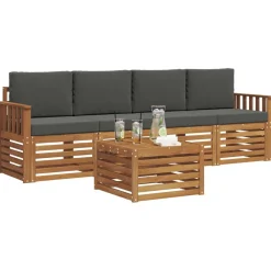 vidaXL Conjuntos De Muebles-Juegos de sofás con cojín 5 pcs