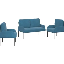 vidaXL Sofás-Juegos de sofás con cojín 3 pcs 115 x 56 x 80 cm
