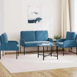 vidaXL Sofás-Juegos de sofás con cojín 3 pcs 115 x 56 x 80 cm