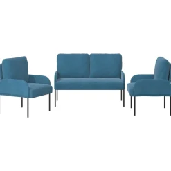 vidaXL Sofás-Juegos de sofás con cojín 3 pcs 115 x 56 x 80 cm