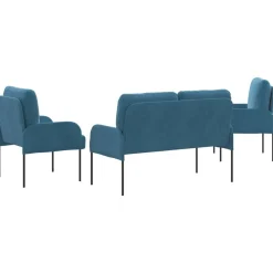 vidaXL Sofás-Juegos de sofás con cojín 3 pcs 115 x 56 x 80 cm