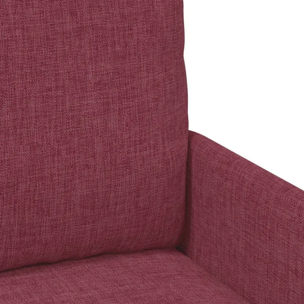 vidaXL Sofás-Juegos de sofás con cojín 3 pcs Rojo vino 115 x 56 x 80 cm