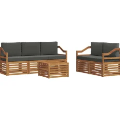 vidaXL Conjuntos De Muebles-Juegos de sofás con cojín 6 pcs