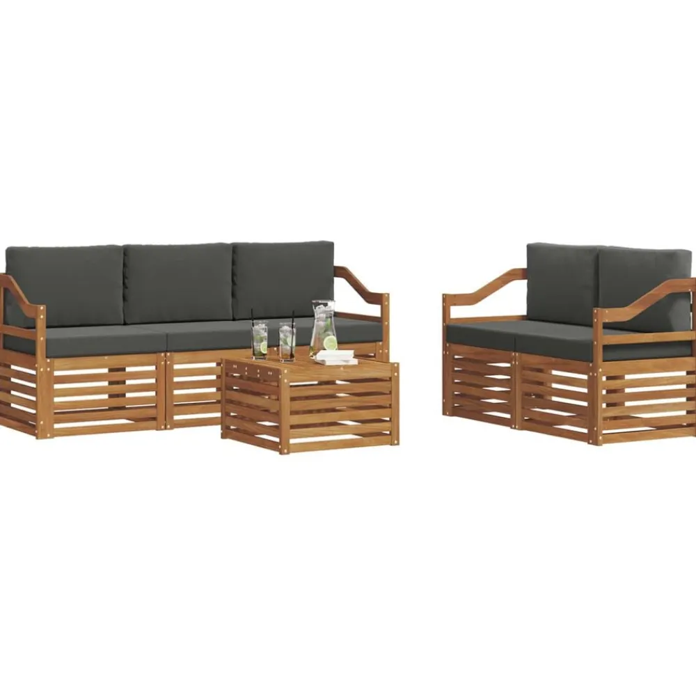 vidaXL Conjuntos De Muebles-Juegos de sofás con cojín 6 pcs